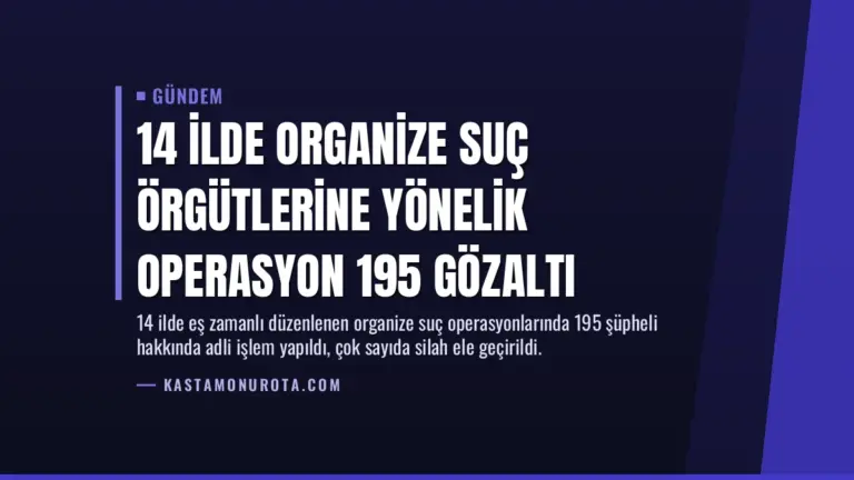 14 İlde Organize Suç Örgütlerine Yönelik Operasyon 195 Gözaltı