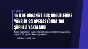 16 İlde Organize Suç Örgütlerine Yönelik 24 Operasyonda 198 Şüpheli Yakalandı