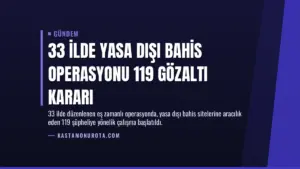33 İlde Yasa Dışı Bahis Operasyonu 119 Gözaltı Kararı