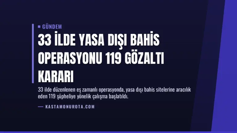 33 İlde Yasa Dışı Bahis Operasyonu 119 Gözaltı Kararı