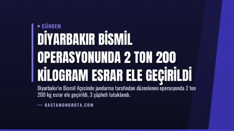 Diyarbakır Bismil Operasyonunda 2 Ton 200 Kilogram Esrar Ele Geçirildi