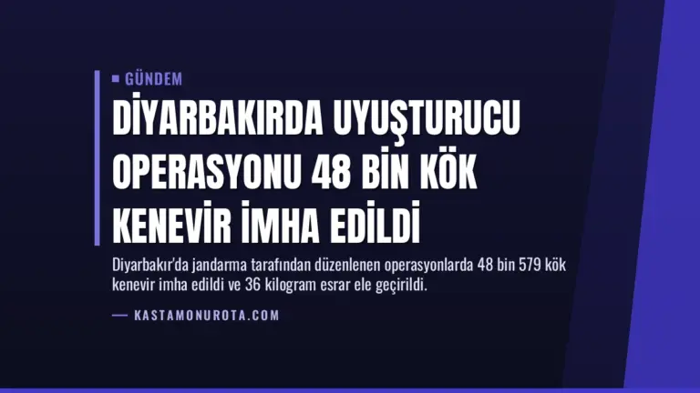 Diyarbakırda Uyuşturucu Operasyonu 48 Bin Kök Kenevir İmha Edildi