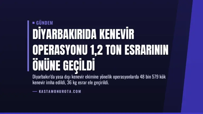 Diyarbakırıda Kenevir Operasyonu 1,2 Ton Esrarının Önüne Geçildi