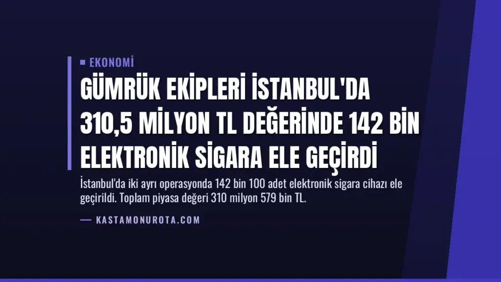 Gümrük Ekipleri İstanbul'da 310,5 Milyon TL Değerinde 142 Bin Elektronik Sigara Ele Geçirdi