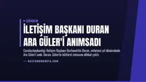 İletişim Başkanı Duran Ara Güler’i Anımsadı