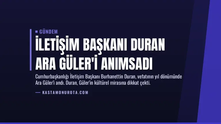 İletişim Başkanı Duran Ara Güler’i Anımsadı