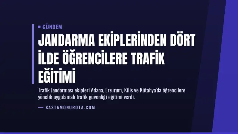 Jandarma Ekiplerinden Dört İlde Öğrencilere Trafik Eğitimi