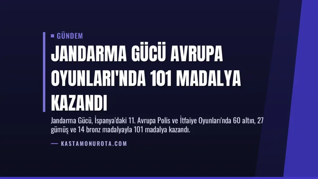 Jandarma Gücü Avrupa Oyunları'nda 101 Madalya Kazandı