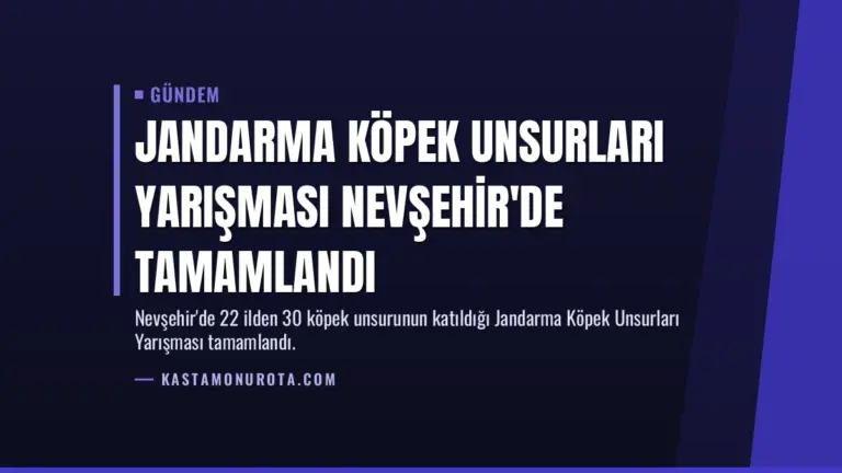 Jandarma Köpek Unsurları Yarışması Nevşehir'de Tamamlandı