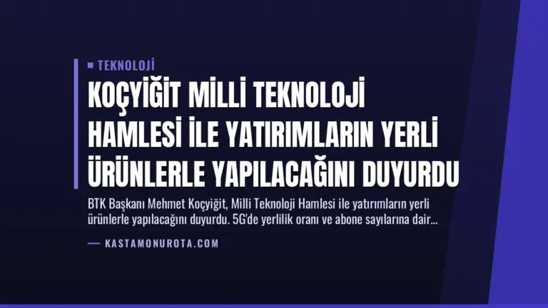 Koçyiğit Milli Teknoloji Hamlesi ile Yatırımların Yerli Ürünlerle Yapılacağını Duyurdu