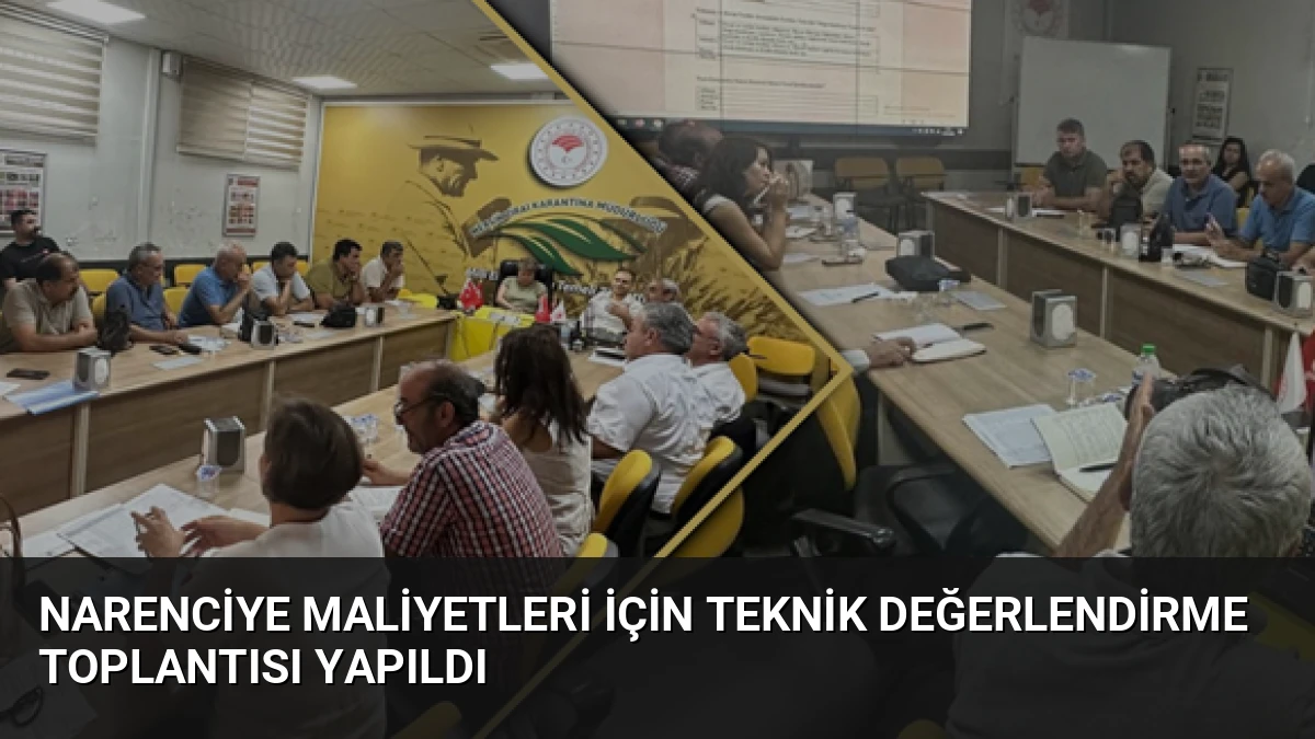 Narenciye Maliyetleri İçin Teknik Değerlendirme Toplantısı Yapıldı