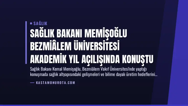 Sağlık Bakanı Memişoğlu Bezmiâlem Üniversitesi Akademik Yıl Açılışında Konuştu