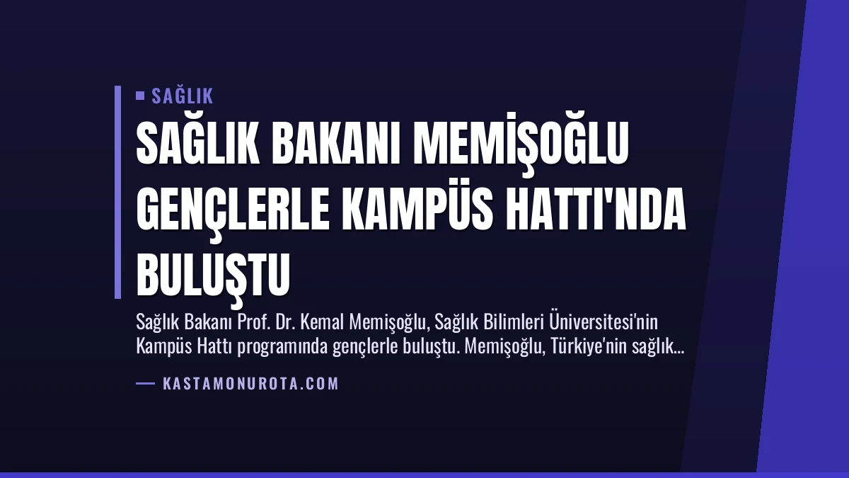 Sağlık Bakanı Memişoğlu Gençlerle Kampüs Hattı’nda Buluştu