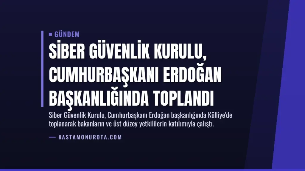 Siber Güvenlik Kurulu, Cumhurbaşkanı Erdoğan başkanlığında toplandı