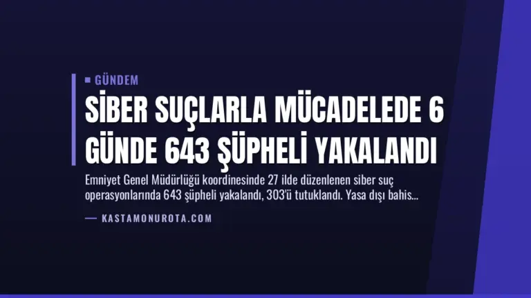Siber Suçlarla Mücadelede 6 Günde 643 Şüpheli Yakalandı