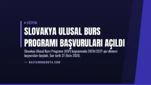 Slovakya Ulusal Burs Programı Başvuruları Açıldı