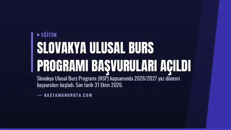 Slovakya Ulusal Burs Programı Başvuruları Açıldı