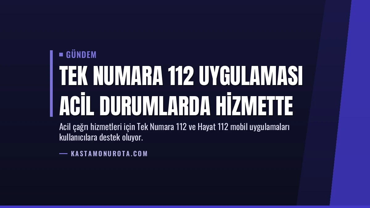 Tek Numara 112 Uygulaması Acil Durumlarda Hizmette