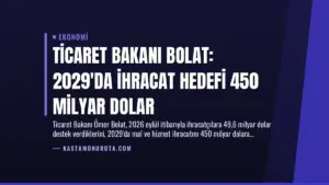Ticaret Bakanı Bolat: 2029'da İhracat Hedefi 450 Milyar Dolar