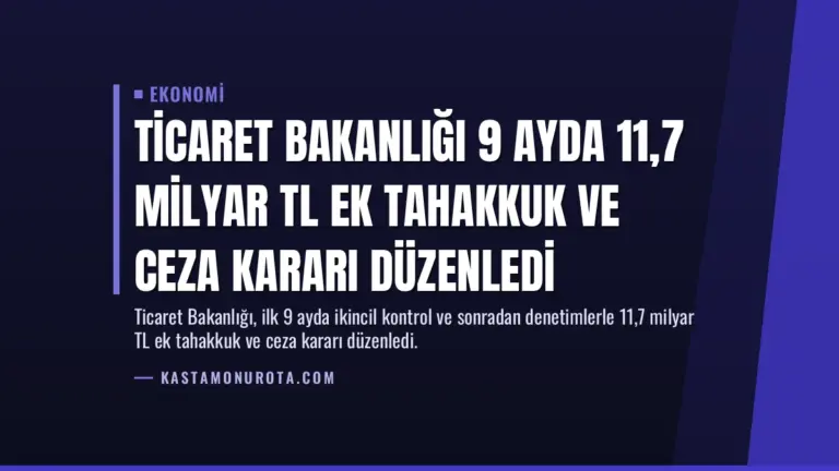 Ticaret Bakanlığı 9 Ayda 11,7 Milyar TL Ek Tahakkuk ve Ceza Kararı Düzenledi