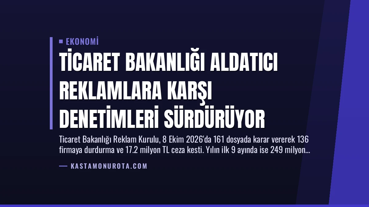 Ticaret Bakanlığı Aldatıcı Reklamlara Karşı Denetimleri Sürdürüyor