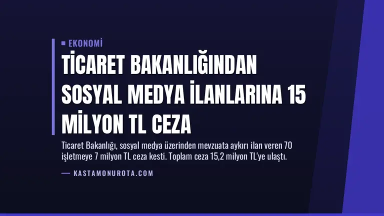 Ticaret Bakanlığından Sosyal Medya İlanlarına 15 Milyon TL Ceza