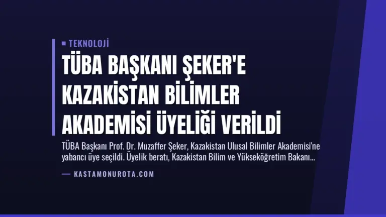 TÜBA Başkanı Şeker’e Kazakistan Bilimler Akademisi Üyeliği Verildi