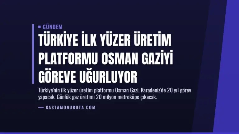 Türkiye İlk Yüzer Üretim Platformu Osman Gaziyi Göreve Uğurluyor
