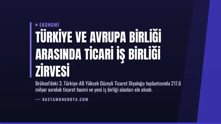 Türkiye ve Avrupa Birliği Arasında Ticari İş Birliği Zirvesi