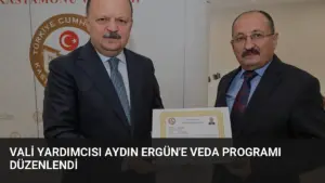 Vali Yardımcısı Aydın Ergün'e Veda Programı Düzenlendi